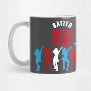 Silhouette design of the babymonster group in the batter up era Mug